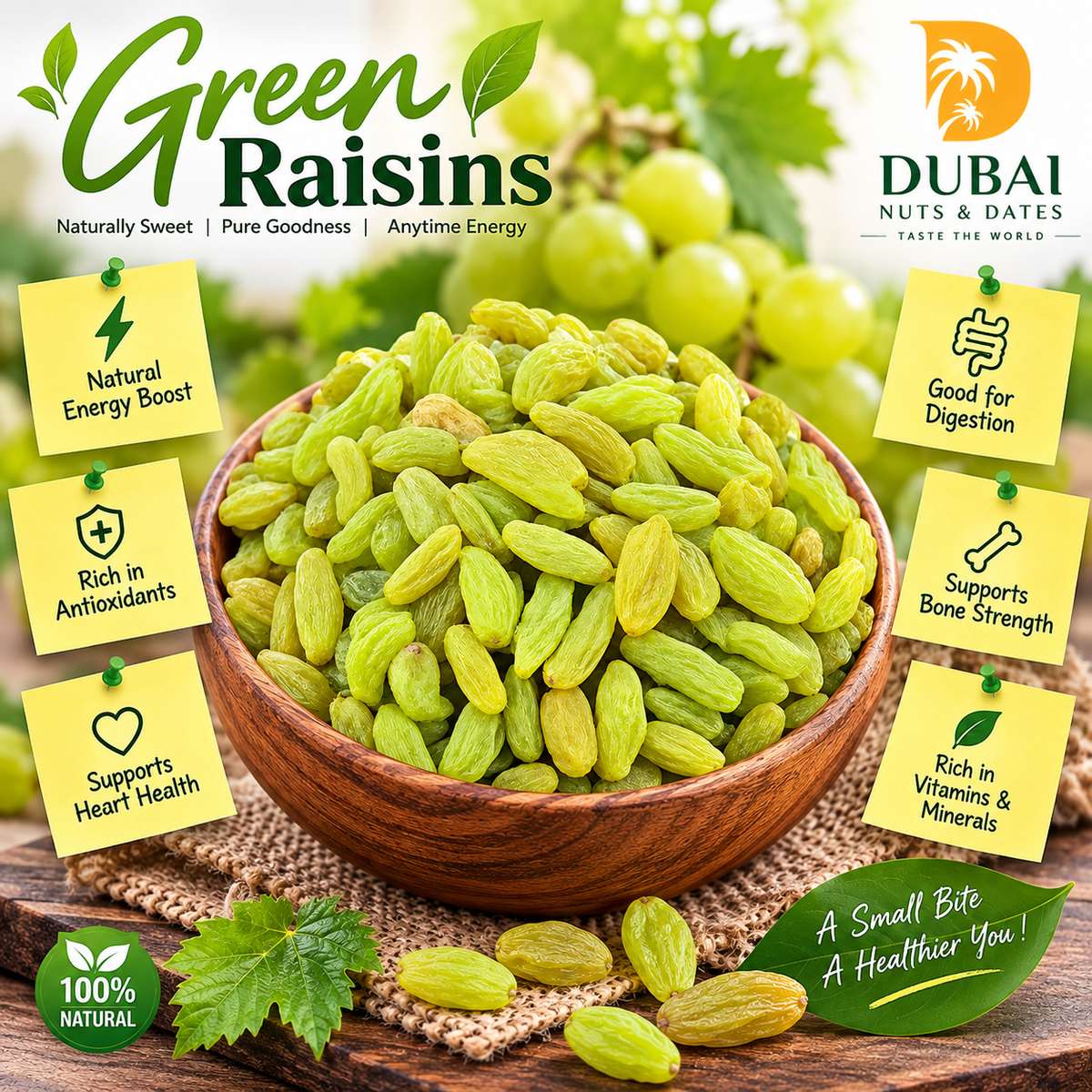 High Quality Green Raisins - 1 kg