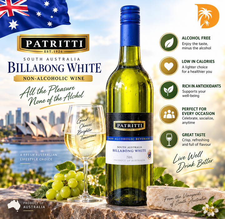 Australia PATRITTI Non-Alcholoic Billabong White Wine