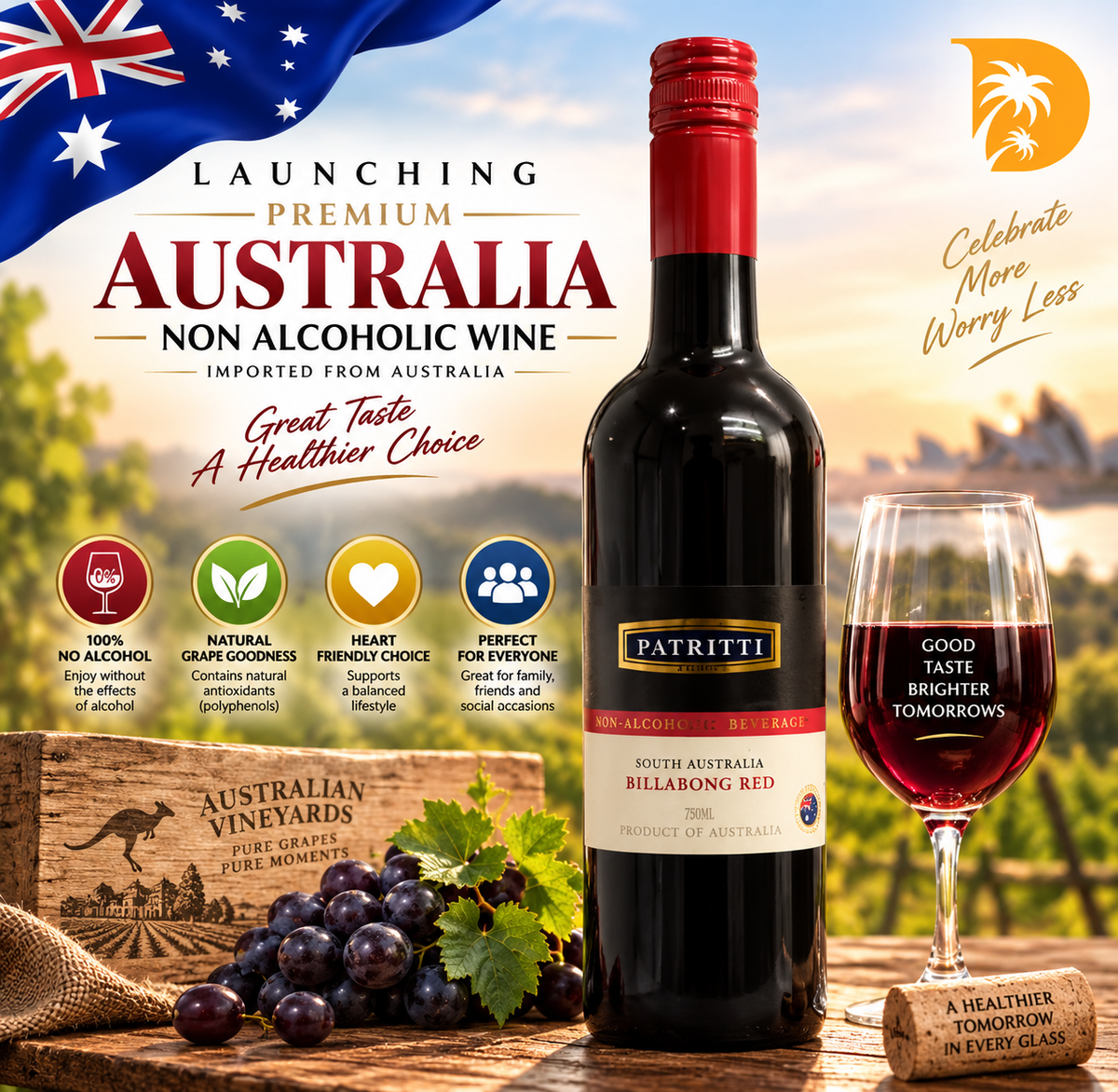 Australia Patritti Non Alcoholic Wine