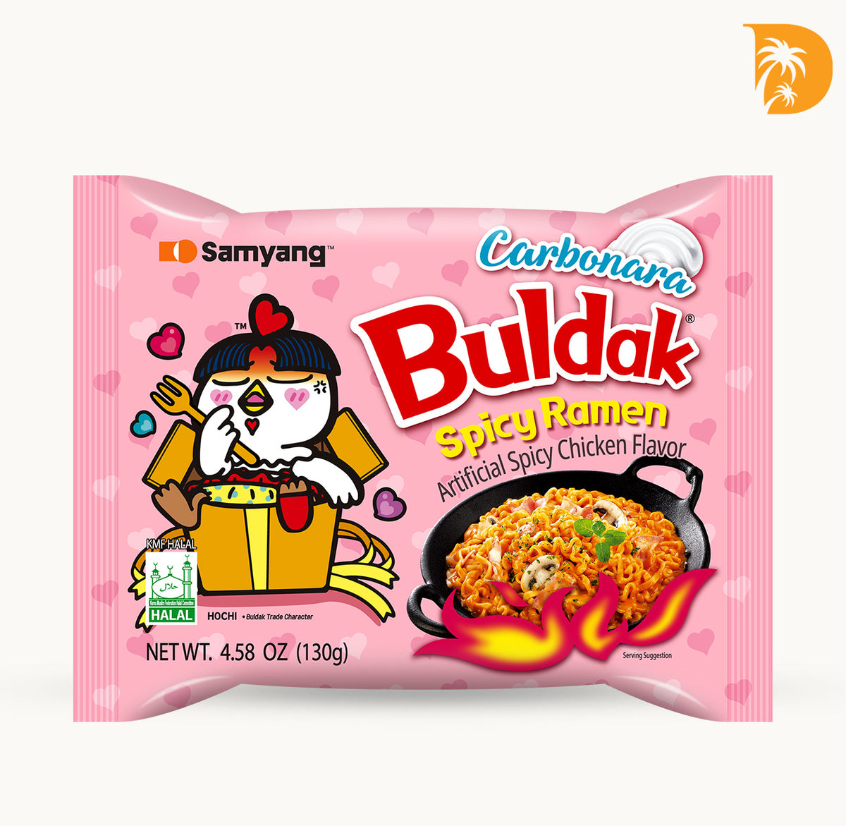 Carbonara Bulduk Spicy Ramen Noodles - South Korea