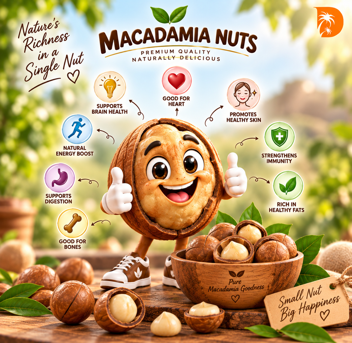 Macadamia Nuts with Shell - Australia 1kg