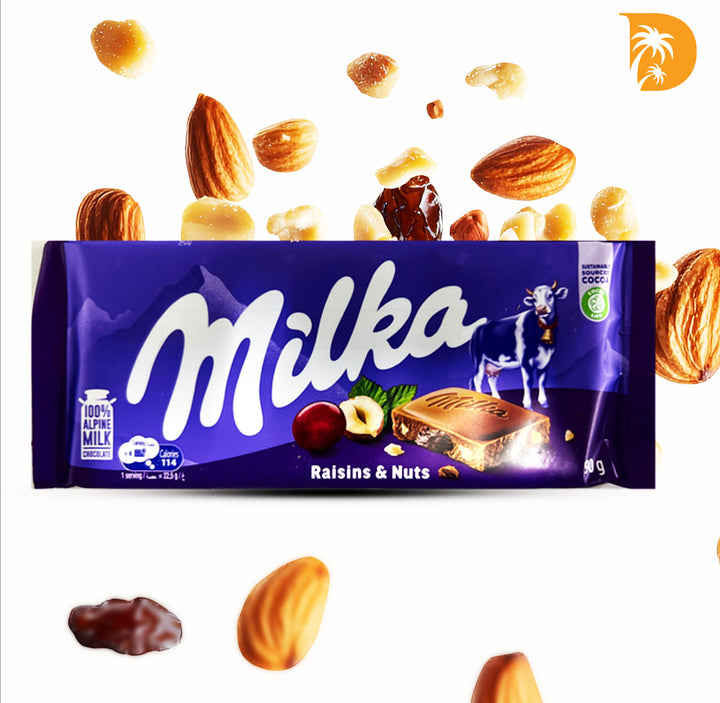 Imported Milka Raisins & Nuts Chocolate