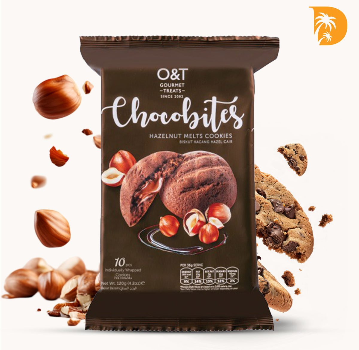 O&T Hazelnut Melt Chocobites Cookies