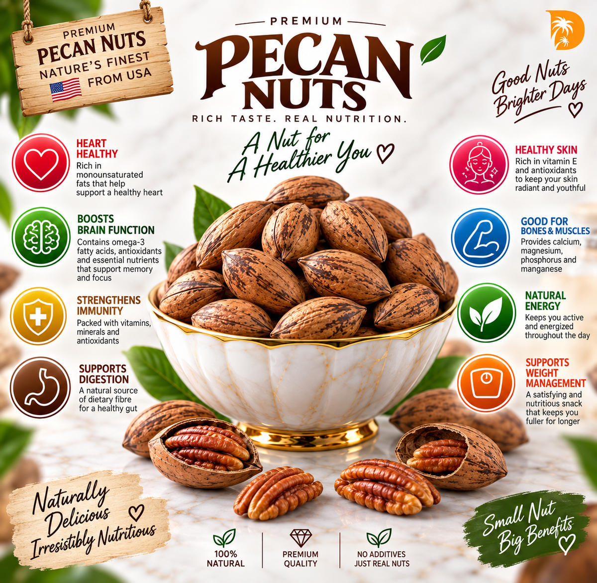Pecan Nuts with Shell Premium 1kg