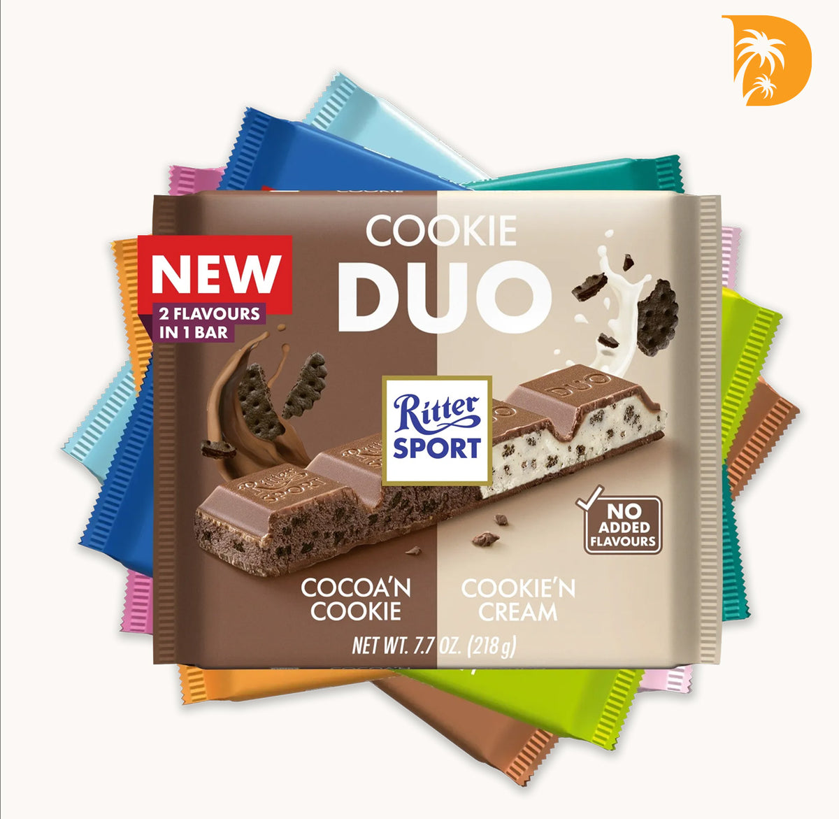 Imported Ritter Sport Cookie Duo Chocolate
