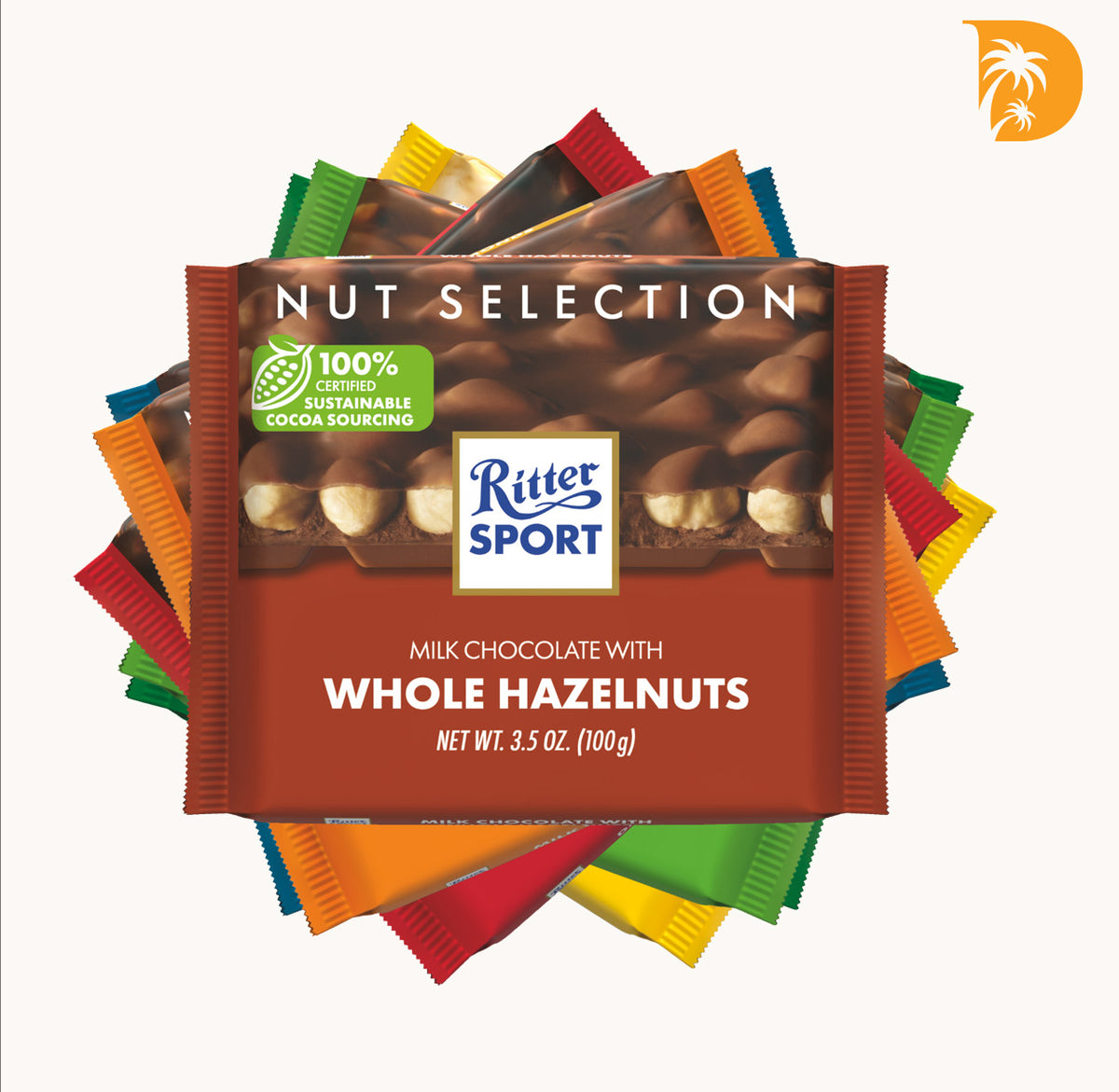 Imported Ritter Sport Hazelnuts Chocolate