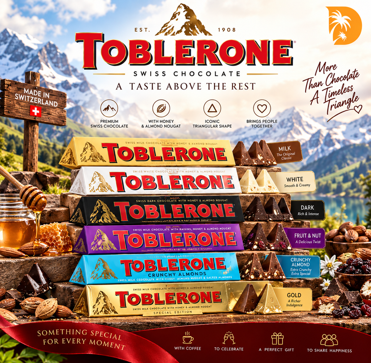 Imported Honry & Nouget Toblerone